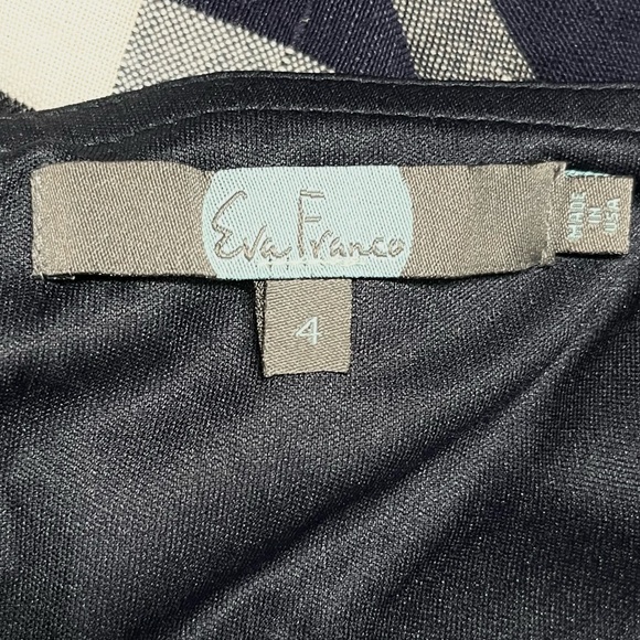 Eva Franco Linen Navy and White Checkered Halter Dress with Pockets - Picture 6 of 8